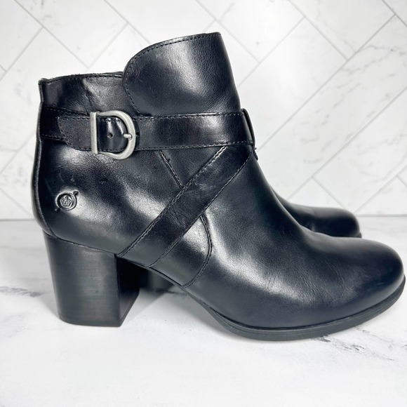 Born Shoes - Born Buckle Ankle Boots Black Size US 10 M
